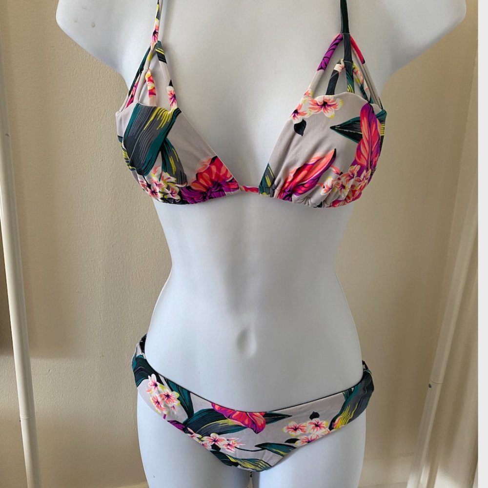 Rusty Surf Reversible Bikini set swim  Brazilian cheeky